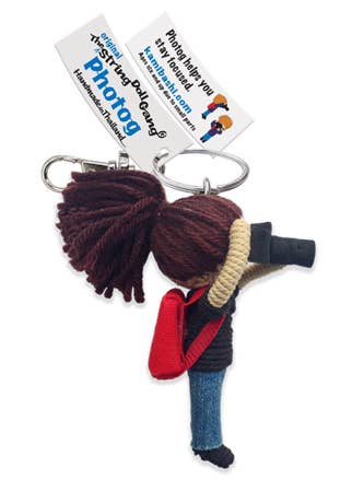 Photographer Girl String Doll Keychain