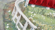 Quilled Red Covered Bridge Greeting Card
