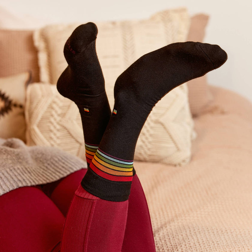 Socks that Save LGBTQ Lives: Classic Rainbow Stripe