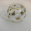 Blown Glass Candle Holder - Gold Stars