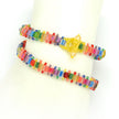 Stackable Beaded Rainbow Bracelets with Glass Beads