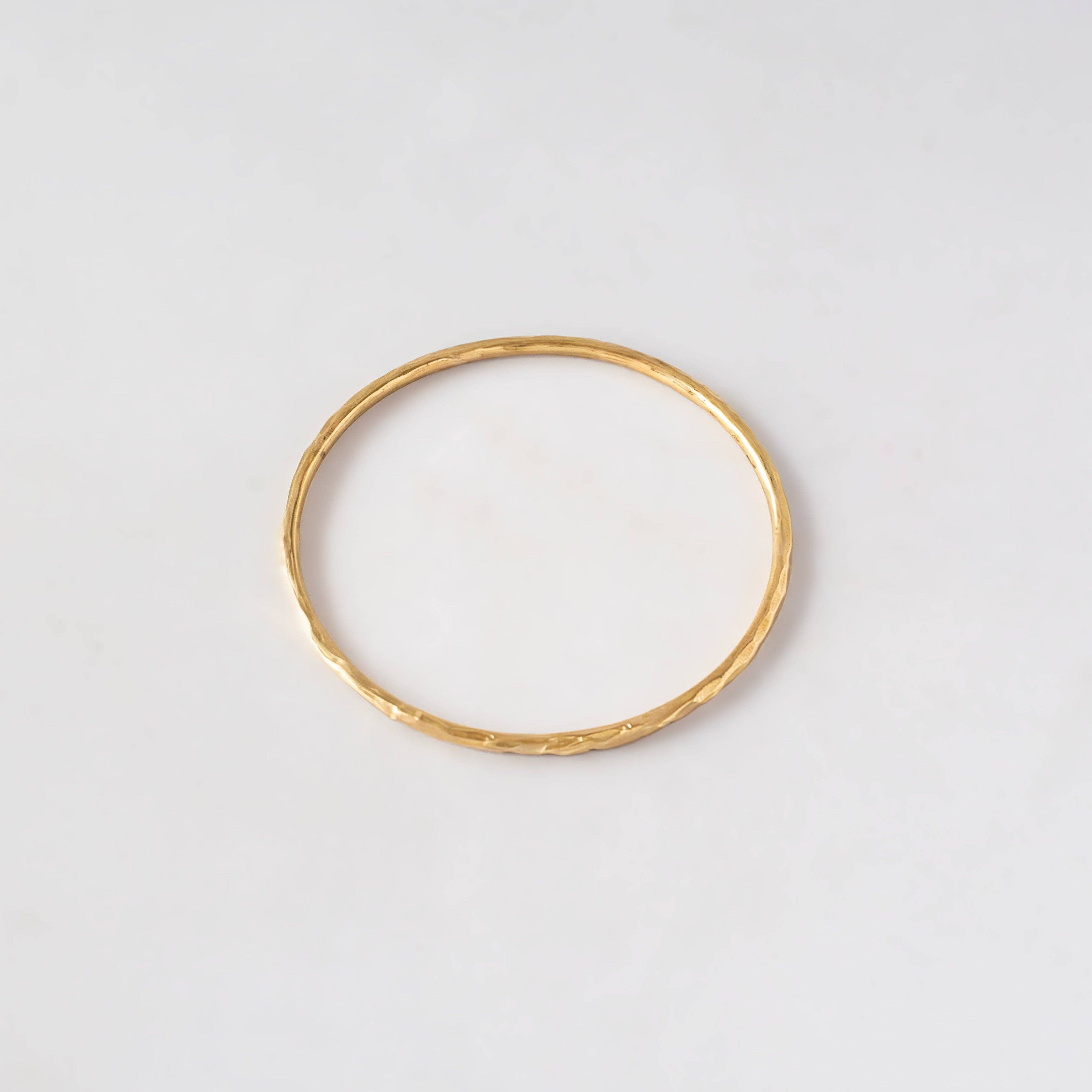 Thin Circular Textured Brass Bangle for Women - Raha