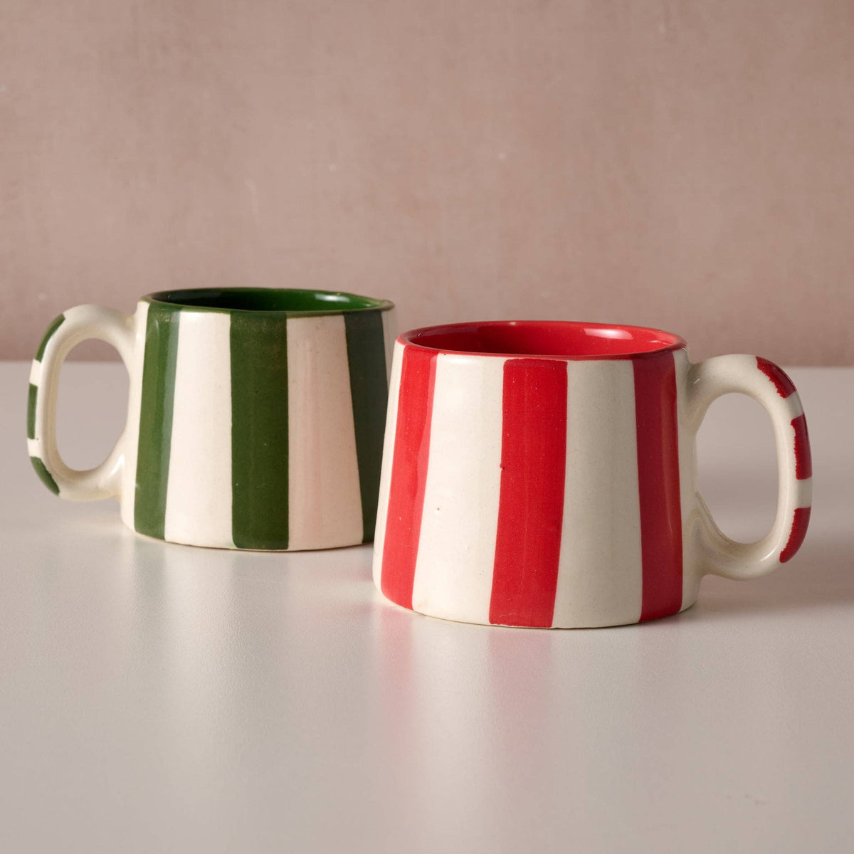 Kahda Striped Mug - Red