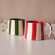 Kahda Striped Mug - Red