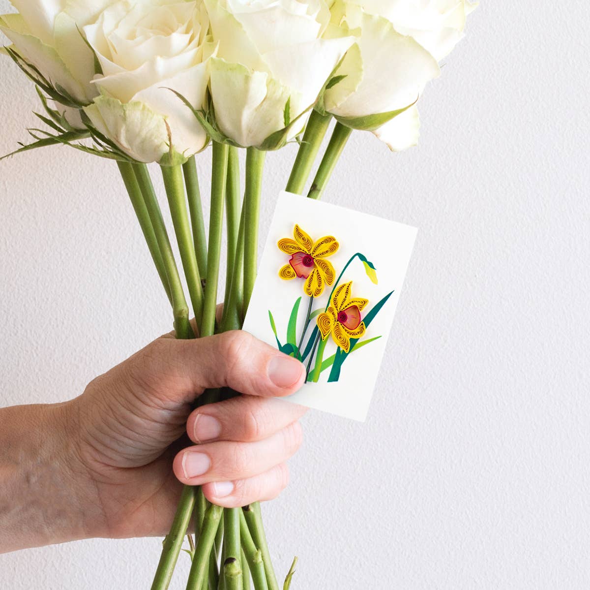Daffodil Gift Enclosure Mini Card