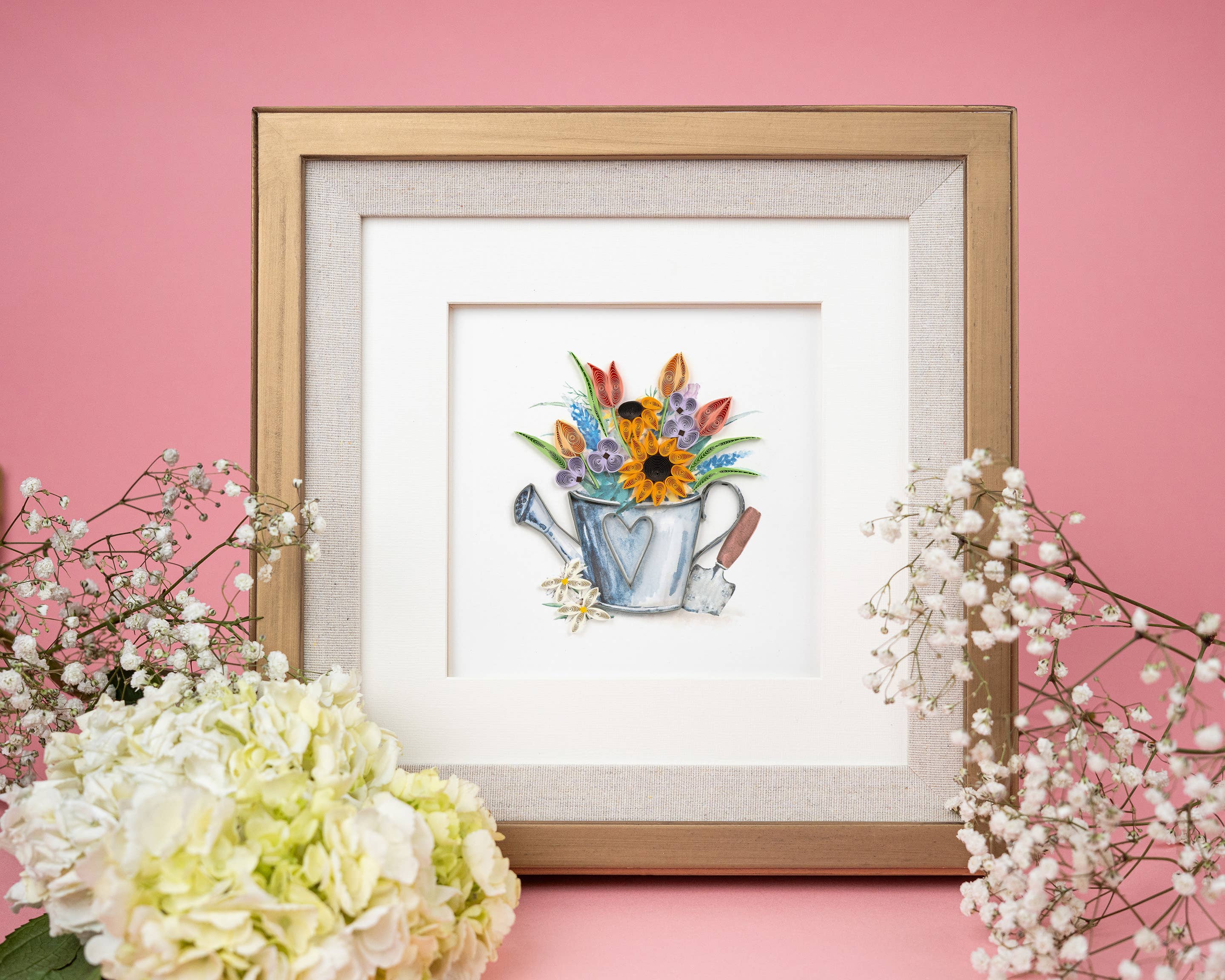 Quilled Garden Watering Can Greeting Card