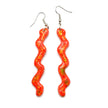 Ceramic Squiggle Dangle Earrings