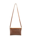 Woven Crossbody Clutch: Mahogany
