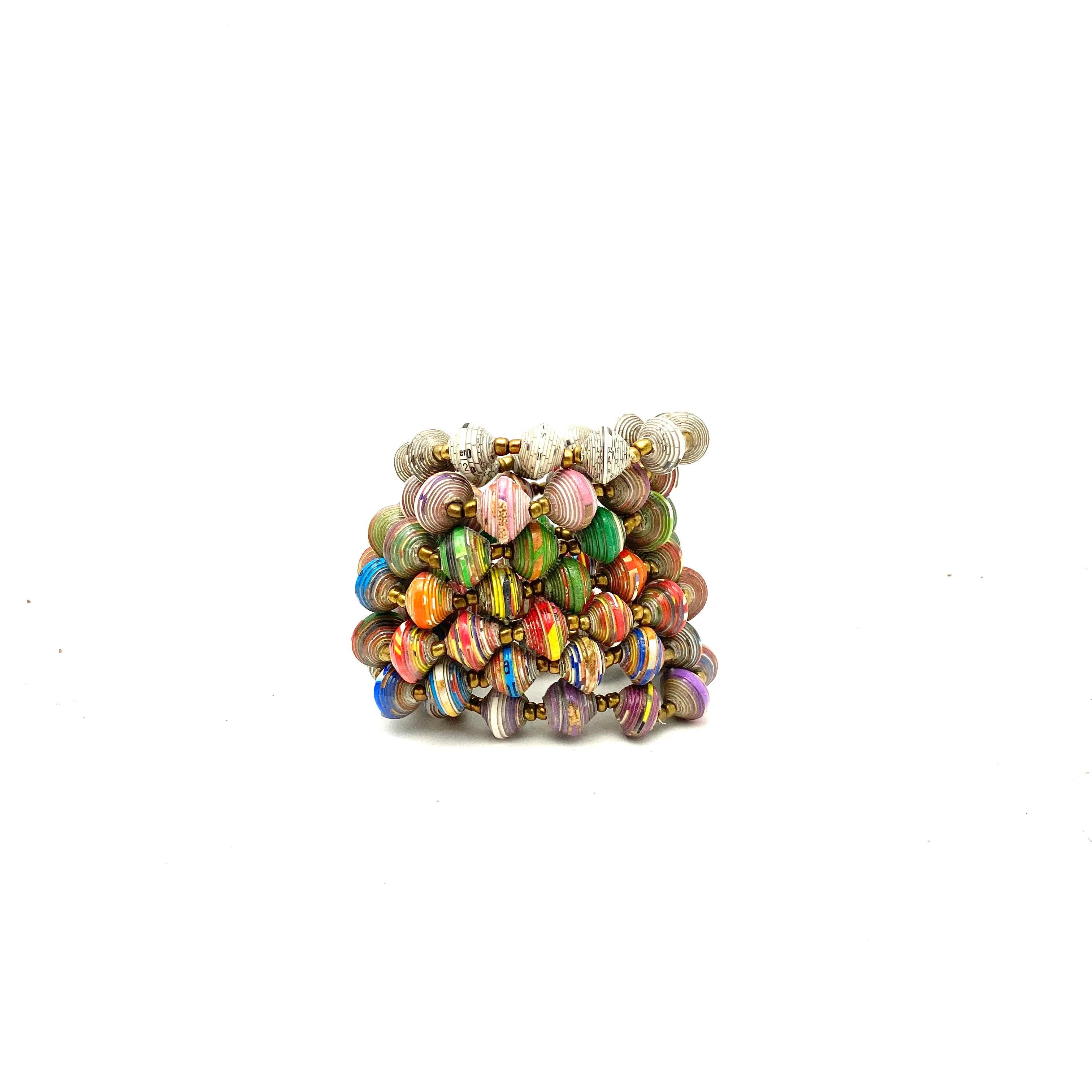 Cereal Box Bead Bracelets: Blue