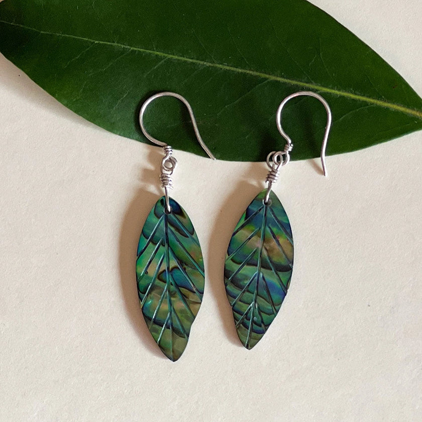 Abalone New Leaf Earrings