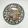 Metal Wall Decor Welcome Sign - Owls