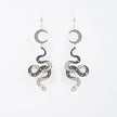 Silver Celestial Snake Earrings