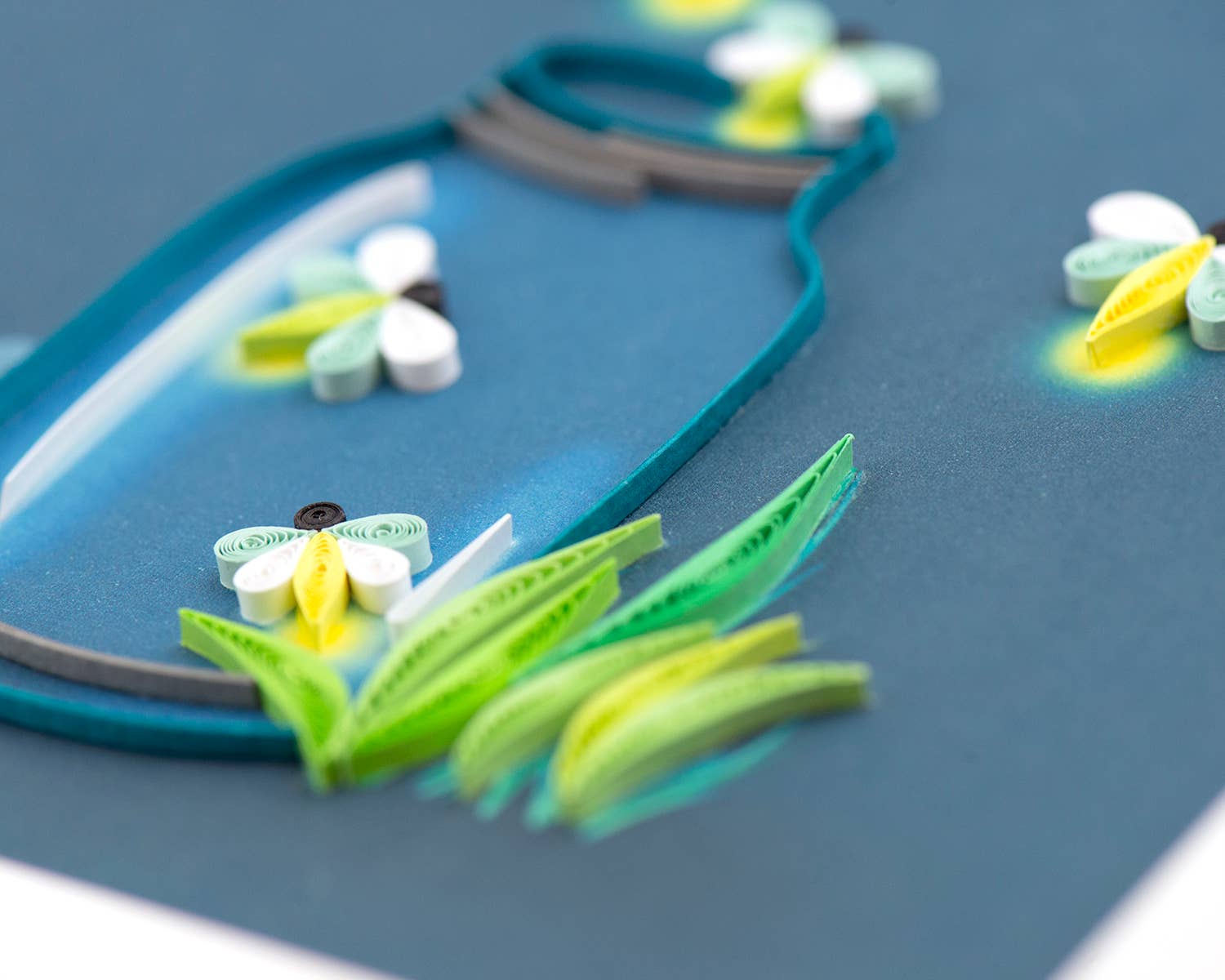 Fireflies Quilled Greeting Card
