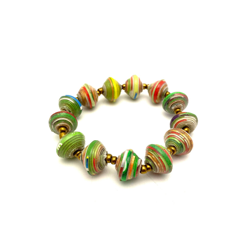 Cereal Box Bead Bracelets: Green