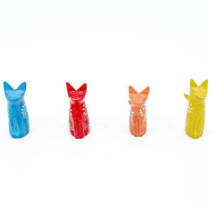Mini Cat Soapstone Figurine