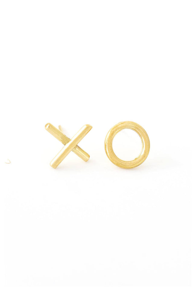 House of Cindimini Brass Hugs & Kisses Earrings