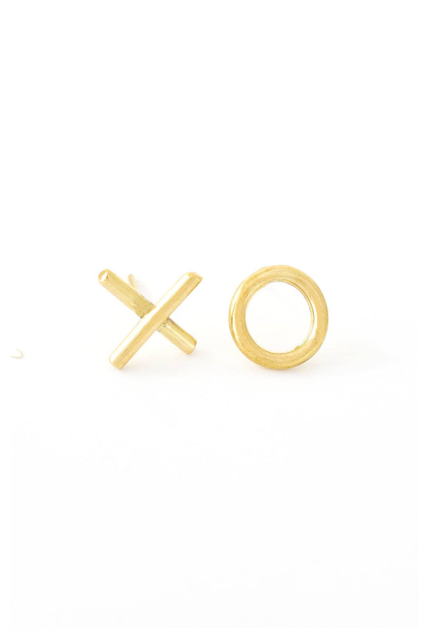 House of Cindimini Brass Hugs & Kisses Earrings