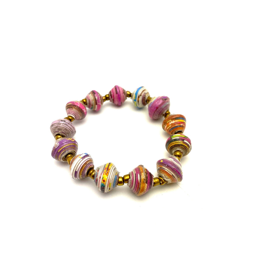 Cereal Box Bead Bracelets: Blue