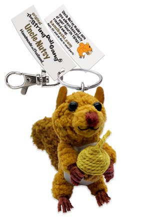 Uncle Nutsy the Squirrel String Doll Keychain