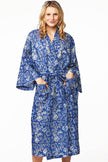 Lalita Block Print Kimono Robes: Indigo