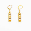 Miyuke Colorblock Dangle Earrings: Sand