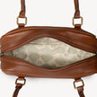 Pebbled Leather Bowler Bag - Vintage Brown
