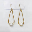 Timeless Teardrop Pearl Earrings - Brass