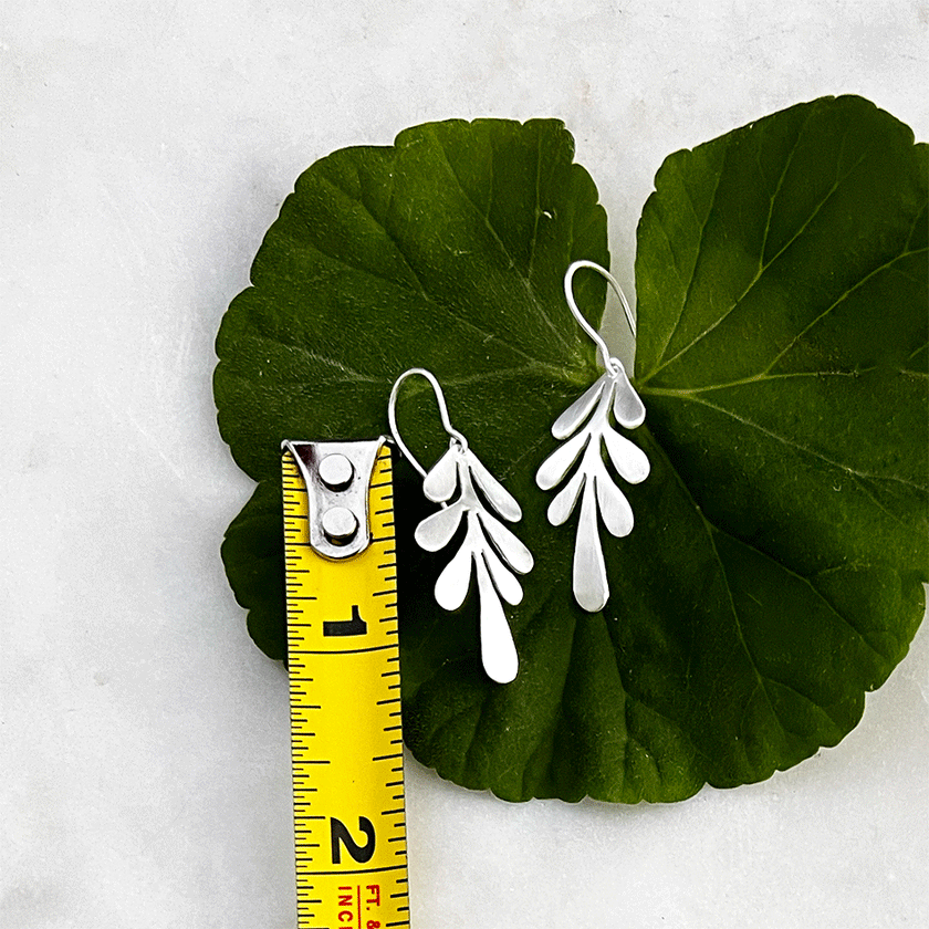 Lovely Leaf Earrings - Sterling Silver