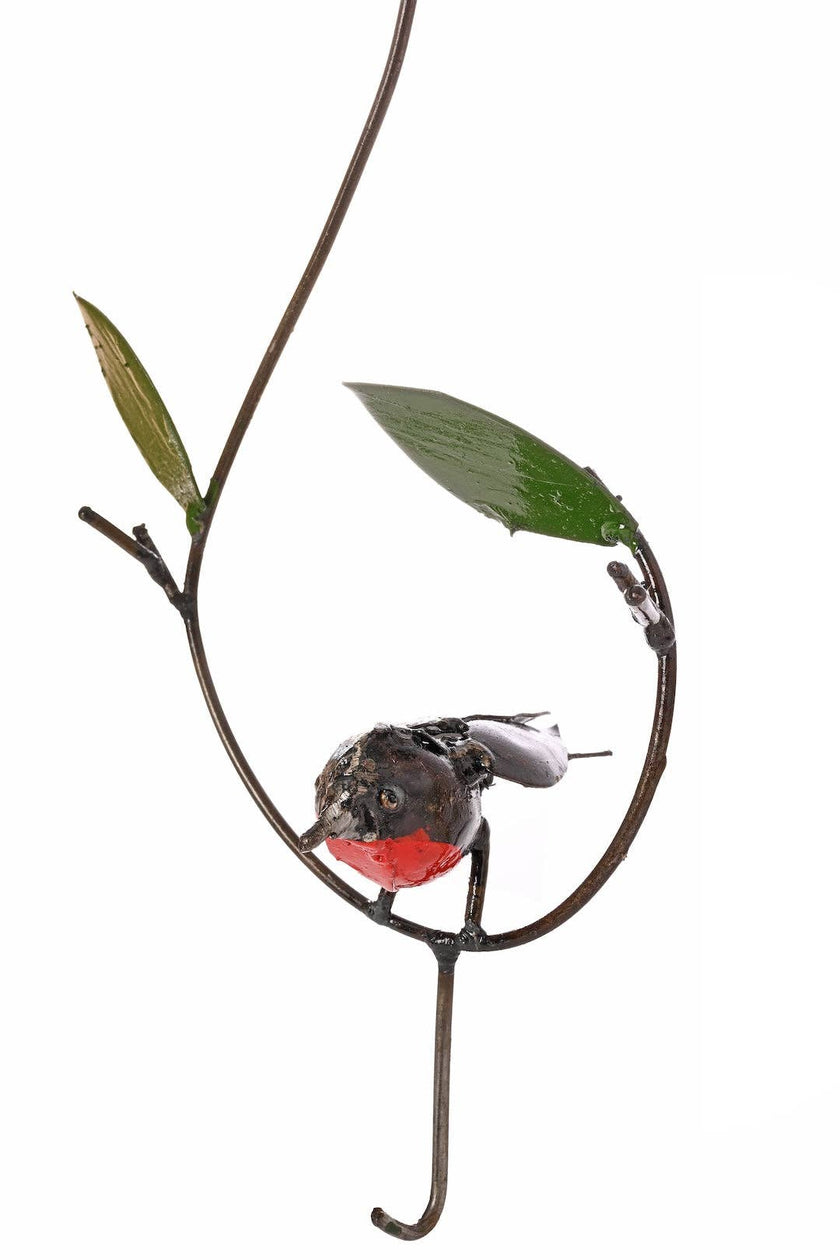 Robin Recycled Metal Hanging Plant Holder