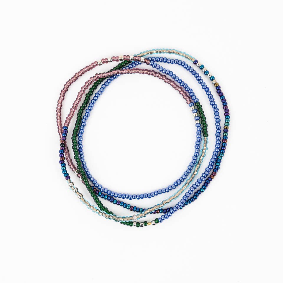 Beaded Stretch Necklace/Wrap Bracelet: Dragonfly