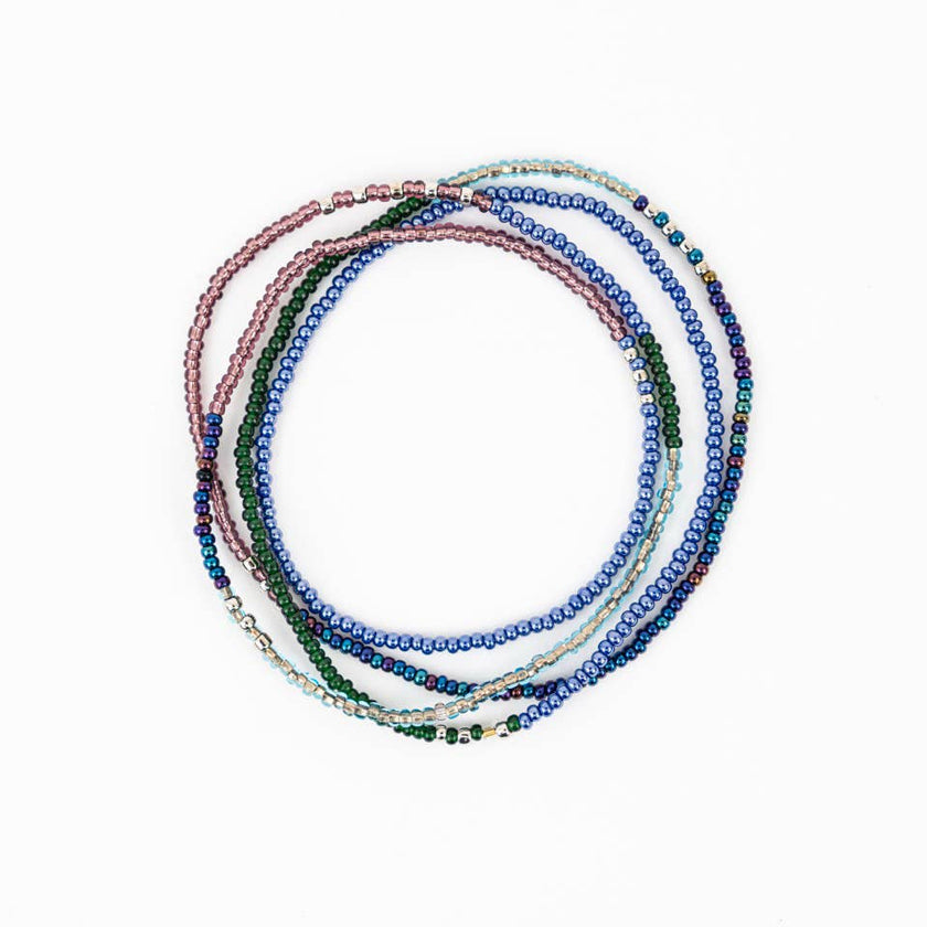 Beaded Stretch Necklace/Wrap Bracelet: Dragonfly