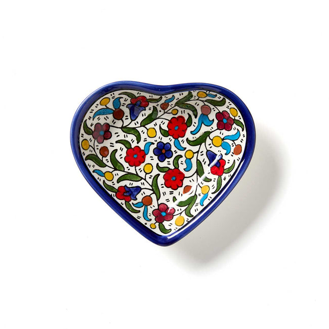 Blue West Bank Heart Trinket Dish