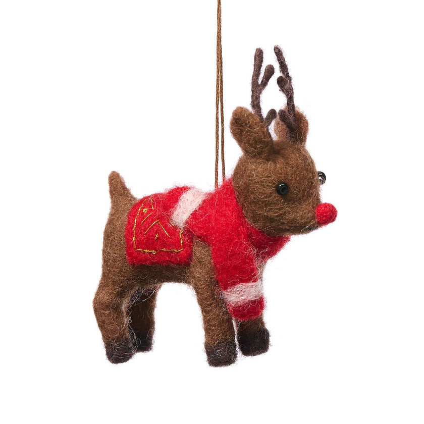 Festive Reindeer Christmas Ornament