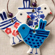 Hand Painted Ceramic Bird Ornament