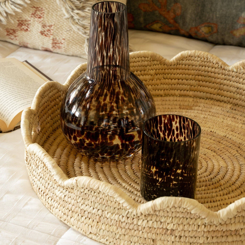 Pravah Round Carafe + Drinking Glass