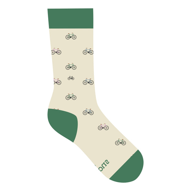 Socks that Support Youth Sports: Beige Bicycles