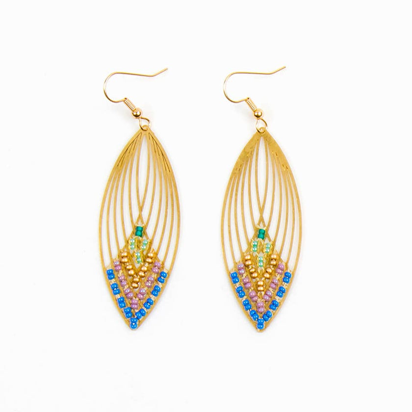 Swooping Oval Earring: Fresh Multi