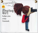 Photographer Girl String Doll Keychain