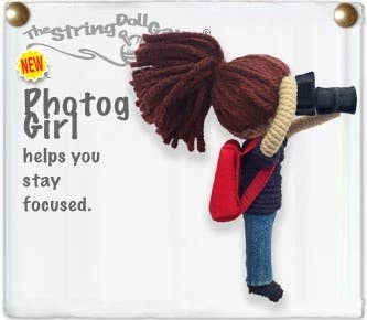 Photographer Girl String Doll Keychain