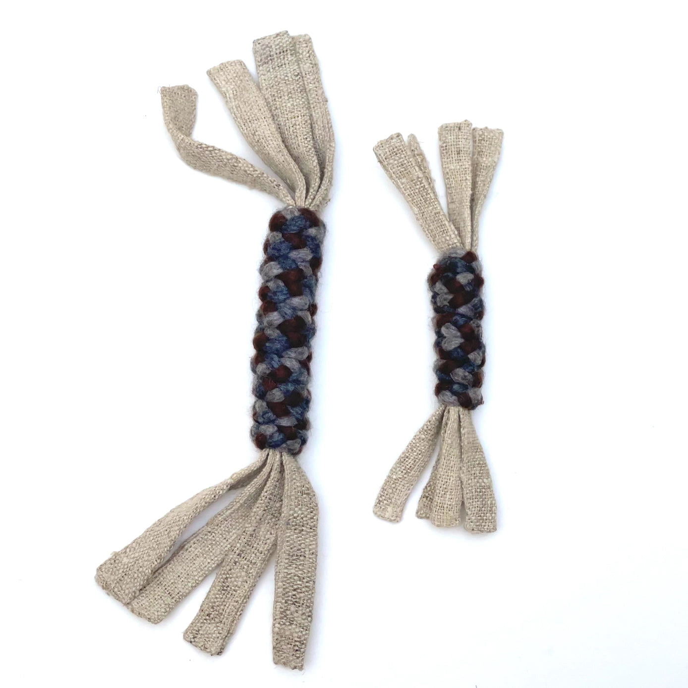 Dharma Dog Toy, Wool & Hemp Twist Pull, Natural/Grey 10