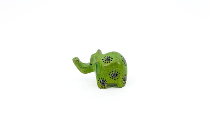 Soapstone Elephant Figurine: Assorted Colors