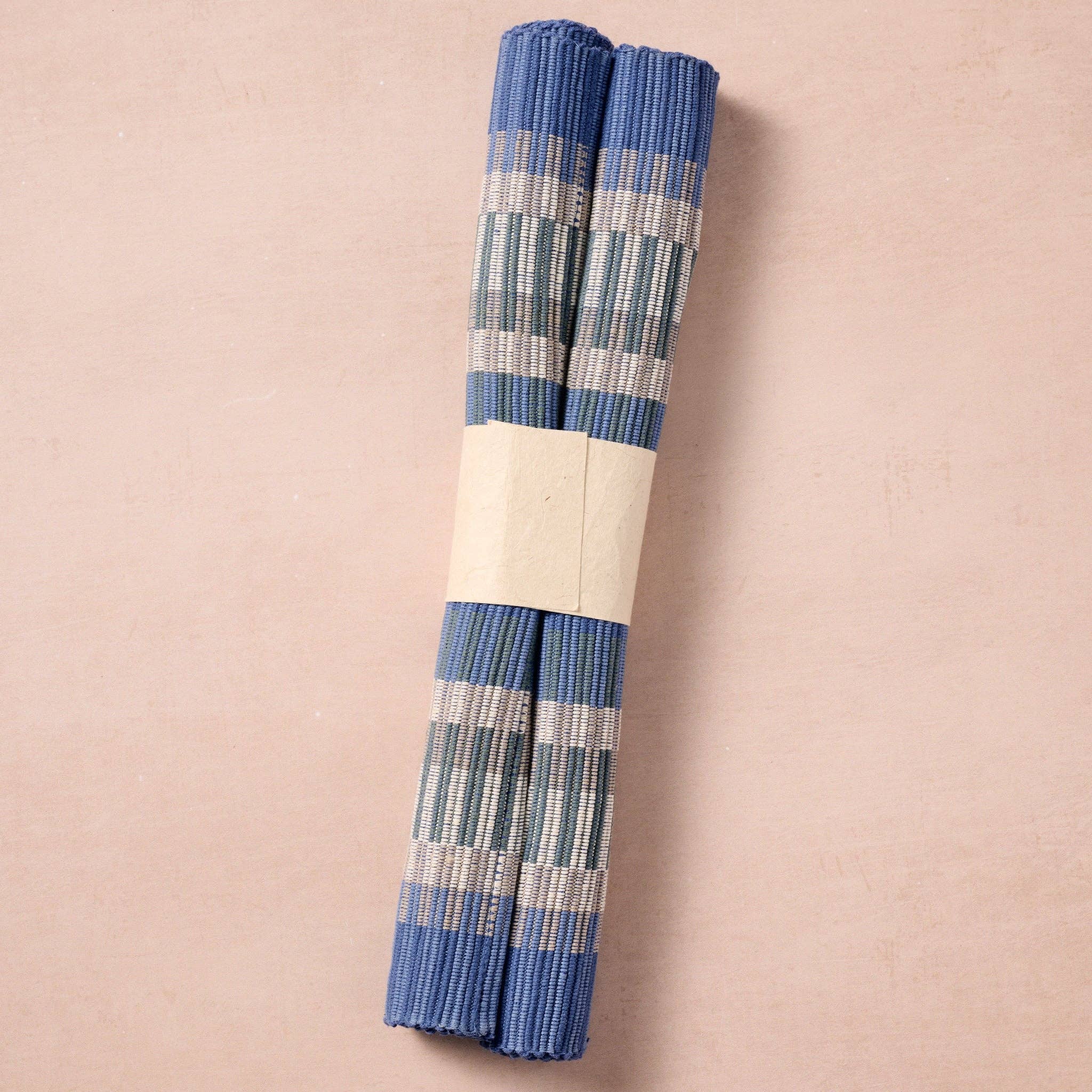 Khana Handloomed Cotton Placemat Set of 2 - Blue