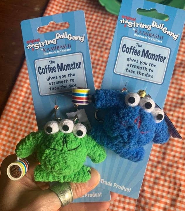 The Coffee Monster String Doll Keychain