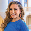 Moon Earrings: Orange