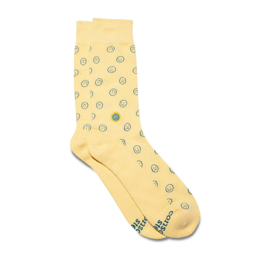 Socks that Support Mental Health: Smiley Faces