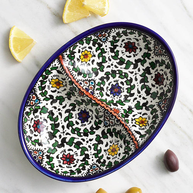 Blue West Bank Divided Dish