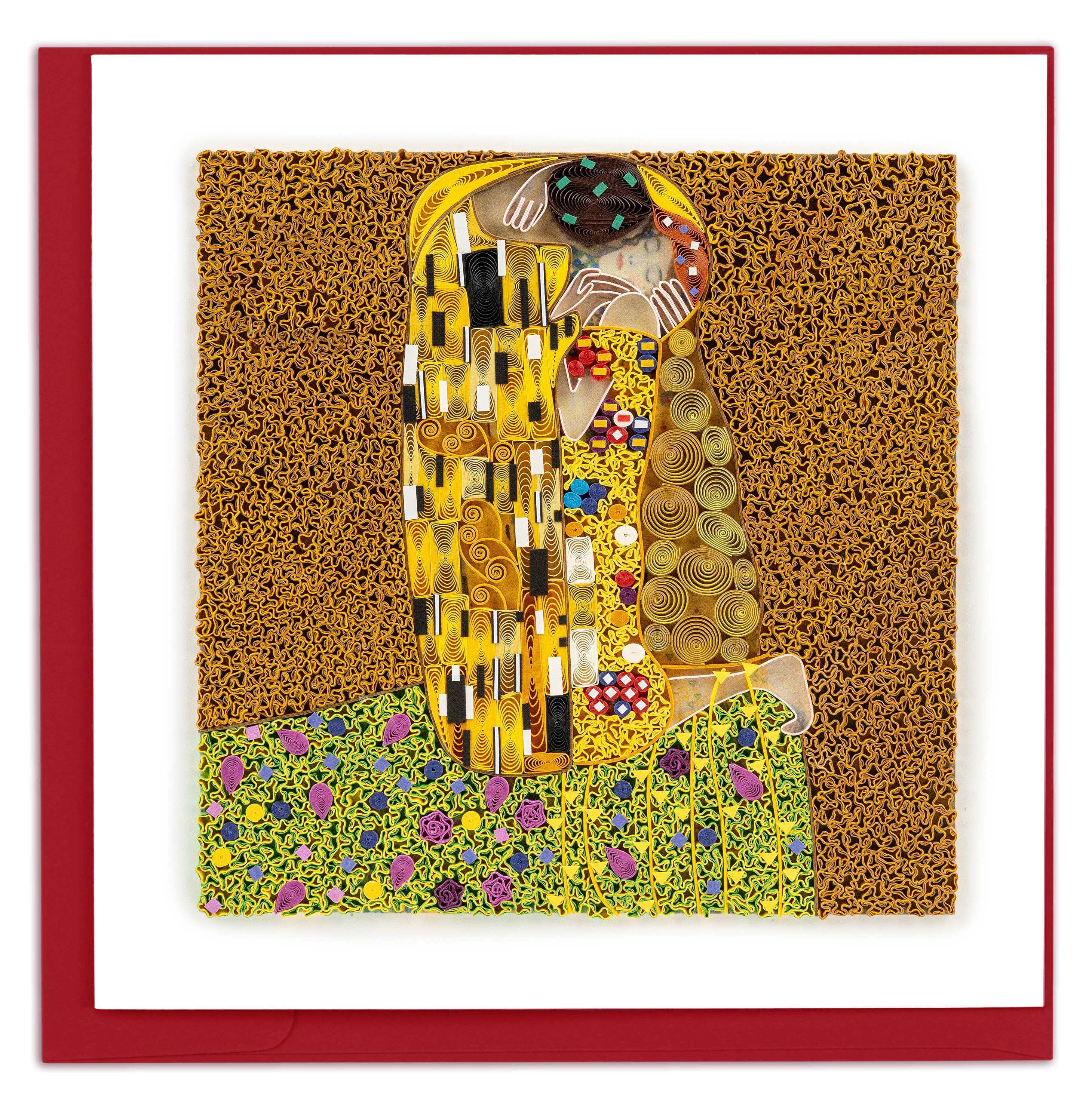 Artist Series - Quilled The Kiss, Klimt Greeting Card