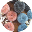 Spa Shower Puff Body Brushes: Blue
