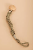 Macrame Paci Clip: Green