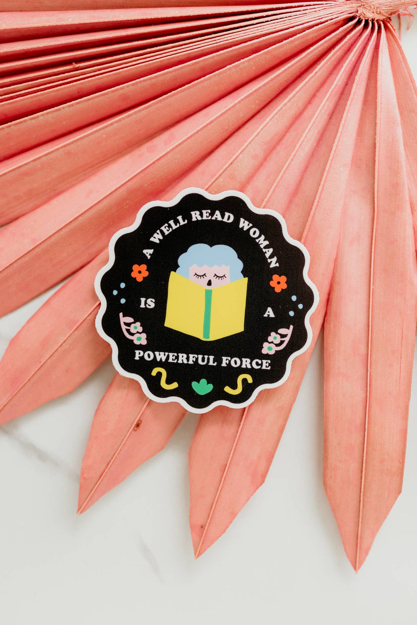 A Well Read Woman Sticker